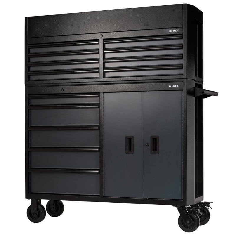  BUNKER 24256 13 Drawer Combined Roller Cabinet and Tool Chest, 52"