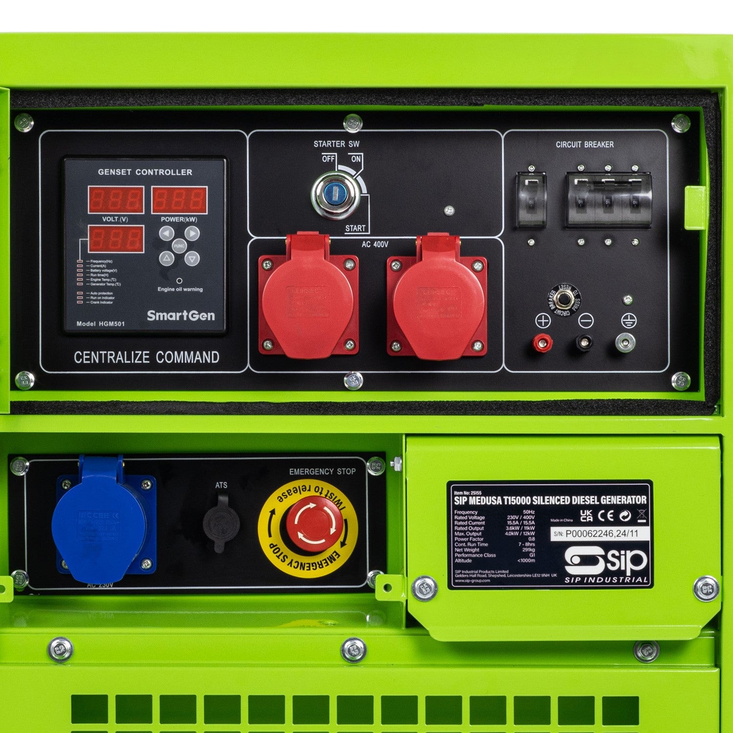 SIP 25155 MEDUSA T15000 Silenced Diesel Generator