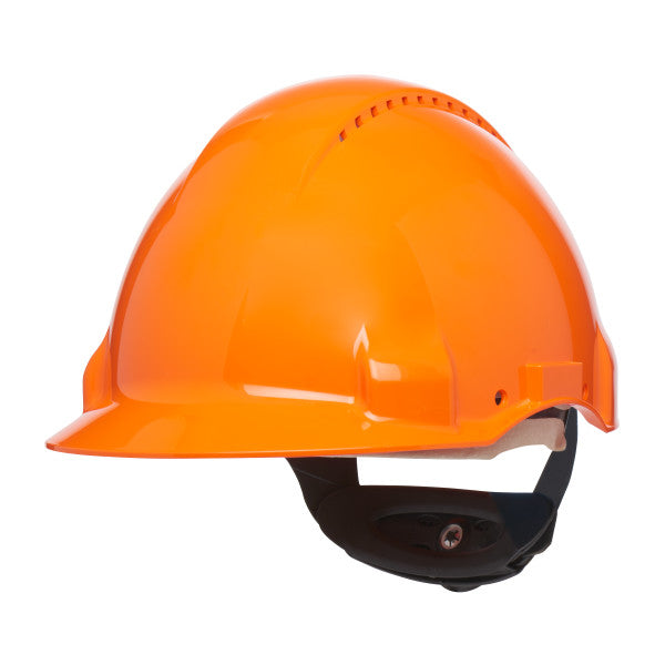 3M PELTOR G3000 Safety Helmet with Uvicator Sensor, Pinlock, Ventilated, Leather Sweatband, Orange, G3000DUV-OR