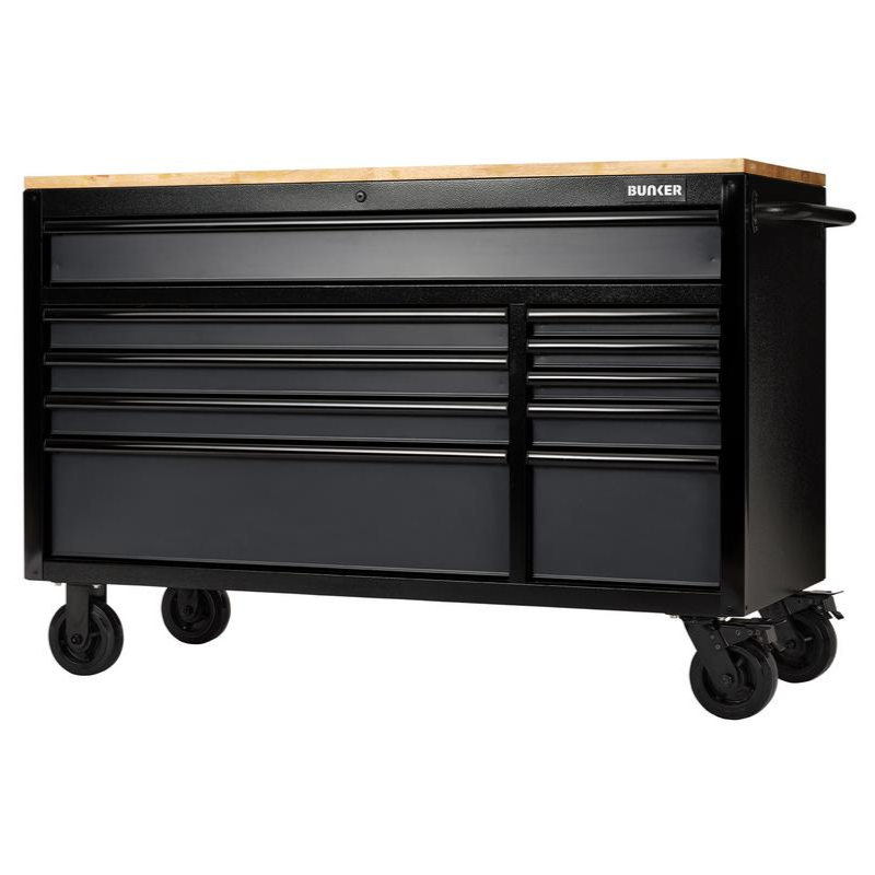 BUNKER 27220 Workbench Roller Tool Cabinet 10 Drawer, 56"