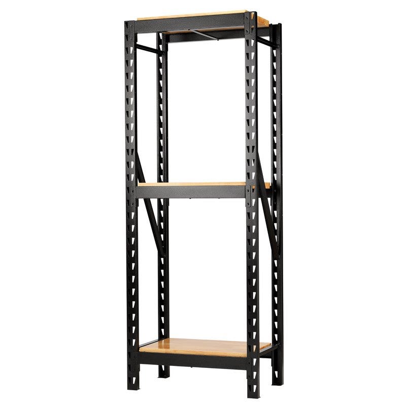 BUNKER 32465 14 Piece Modular 3 Tier Racking with Hardwood Shelving, 750mm