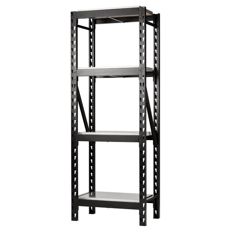 BUNKER 32486 21 Piece Modular 4 Tier Racking with Stainless Steel Shelving, 750mm