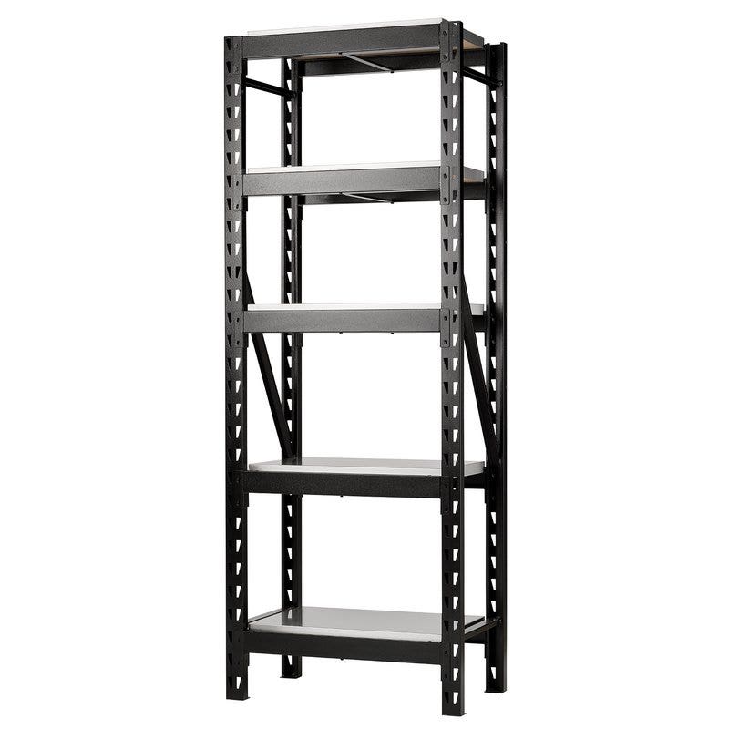 BUNKER 32444 22 Piece Modular 5 Tier Racking with Stainless Steel Shelving, 750mm