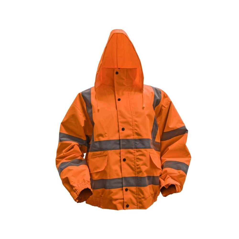 Sealey 802XLO Hi-Vis Orange Jacket with Quilted Lining & Elasticated Waist - X-Large
