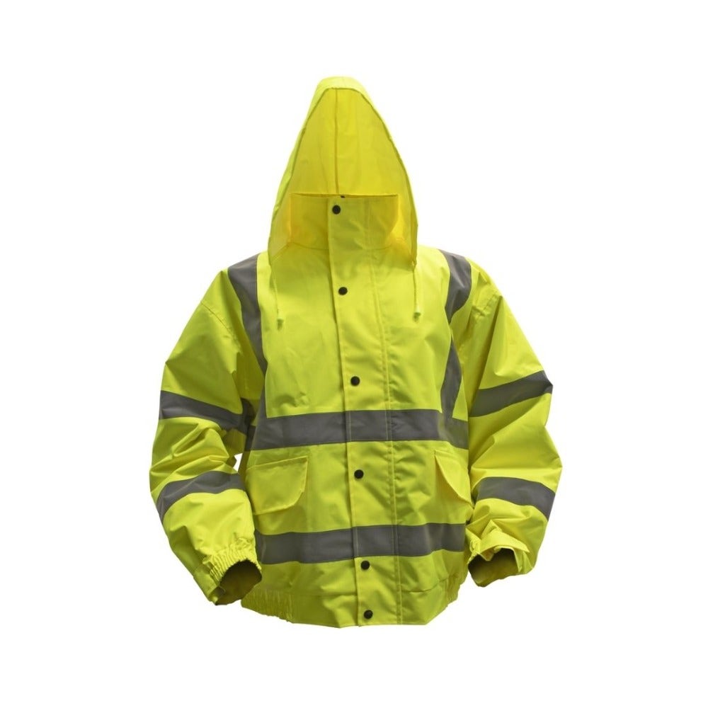 Sealey 802XXL Hi-Vis Yellow Jacket with Quilted Lining & Elasticated Waist - XX-Large