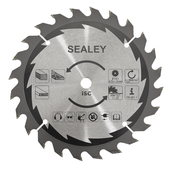 Sealey CP20VCS.03 Cut-Off Saw Blade Ø150 x 1.6mm/Ø10mm 24tpu