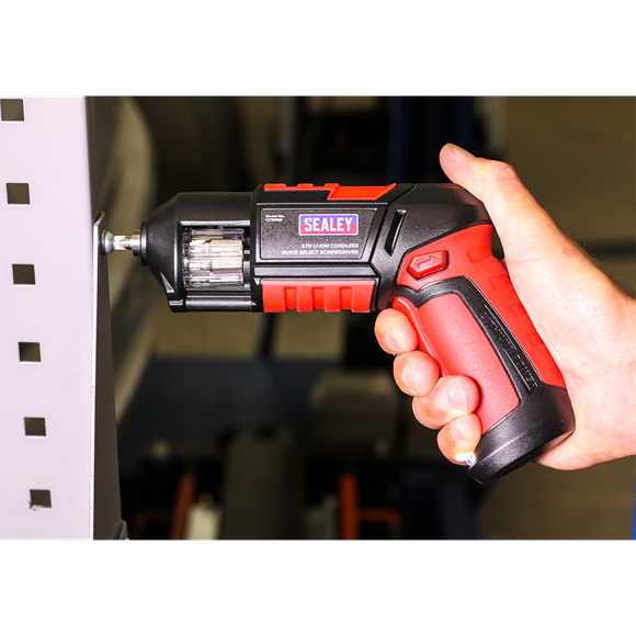 Sealey CP36MS Cordless Quick Select Screwdriver 3.7V 14pc