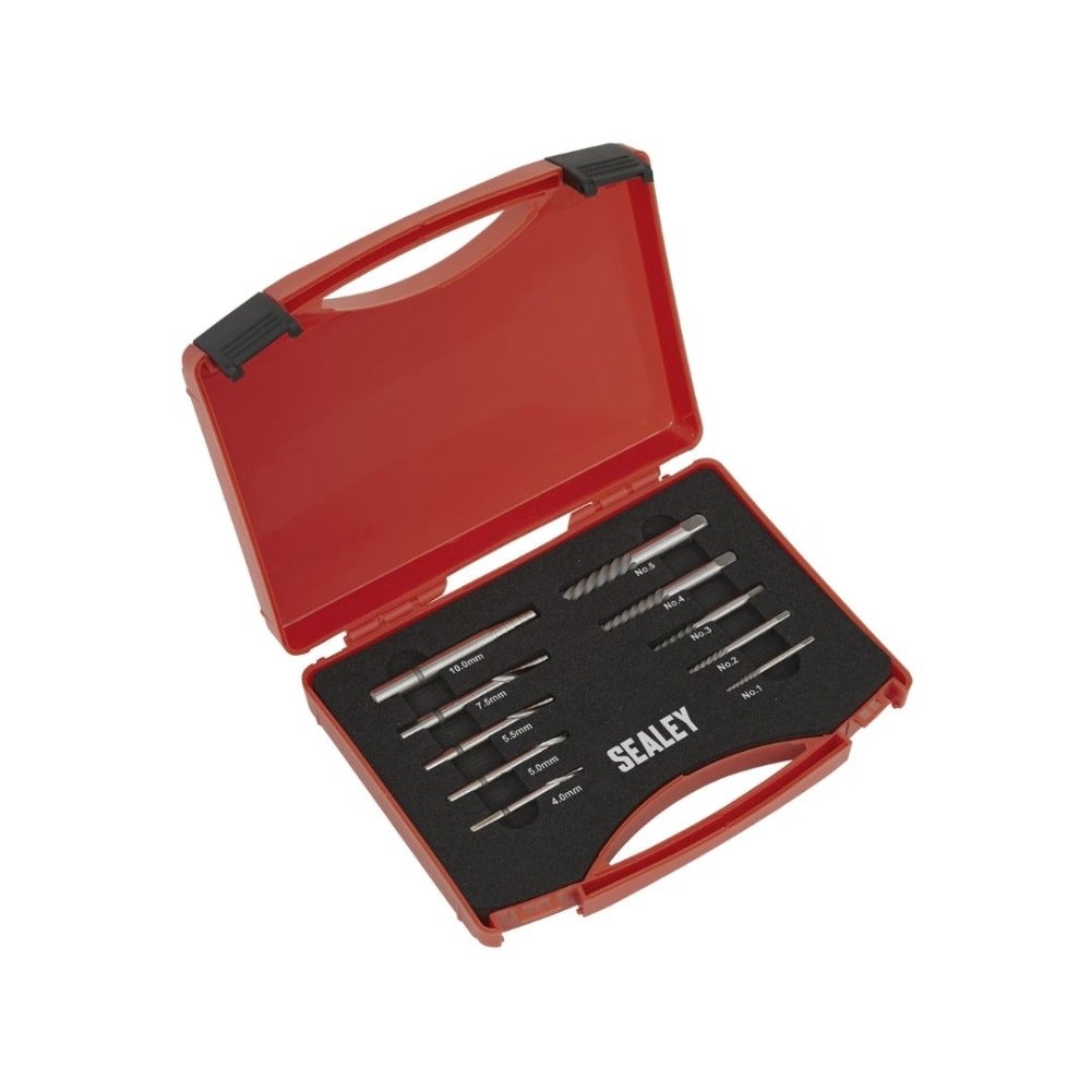 Sealey AK8187 Step Drill Screw/Bolt Extractor Set 10pc
