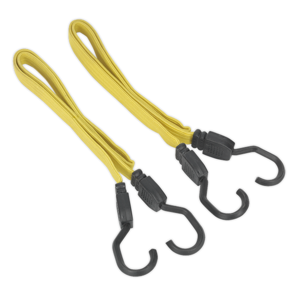 Sealey BCS18 Flat Bungee Cord Set 2pc 910mm