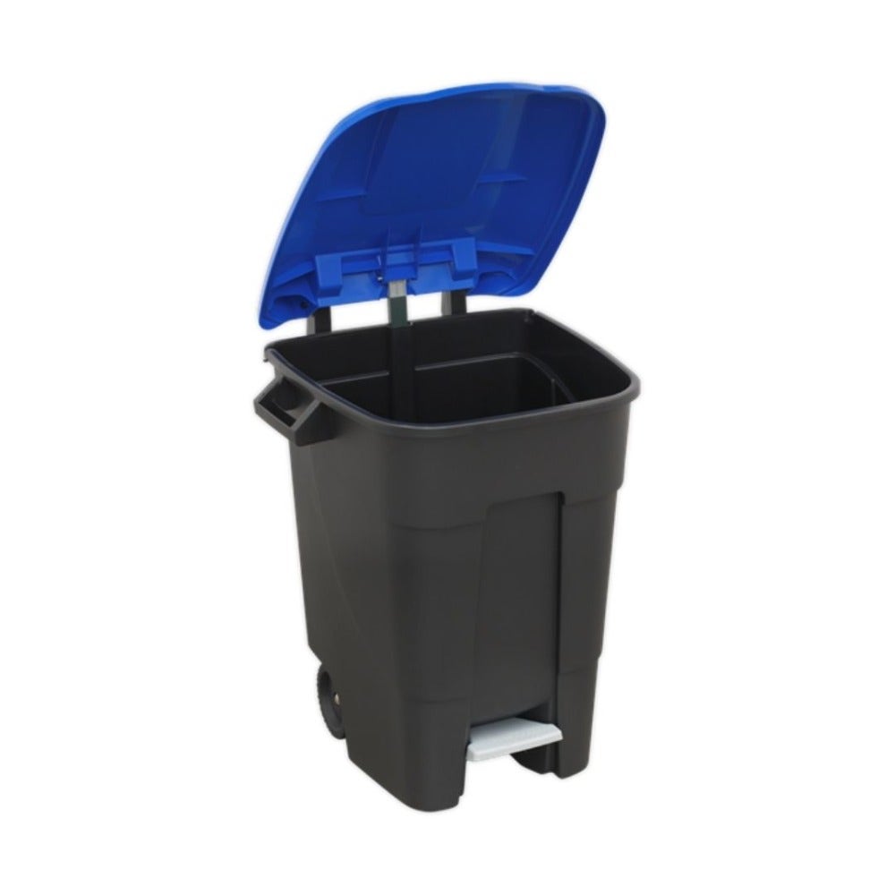 Sealey BM100PB Refuse/Wheelie Bin with Foot Pedal 100L - Blue