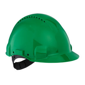 3M G3000 Safety Helmet, Uvicator, Pinlock, Ventilated, Green, G3000CUV-GP
