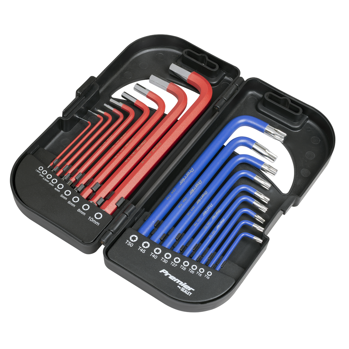 Sealey AK7176 TRX-Star* & Ball-End Hex Key Set 18pc Long Anti-Slip