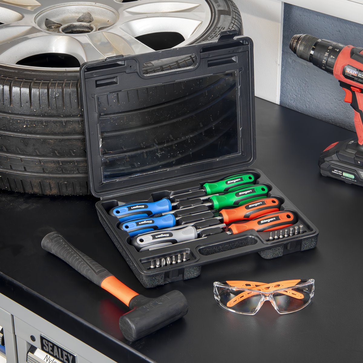 Sealey S0923 Screwdriver Set 21pc with Storage Case