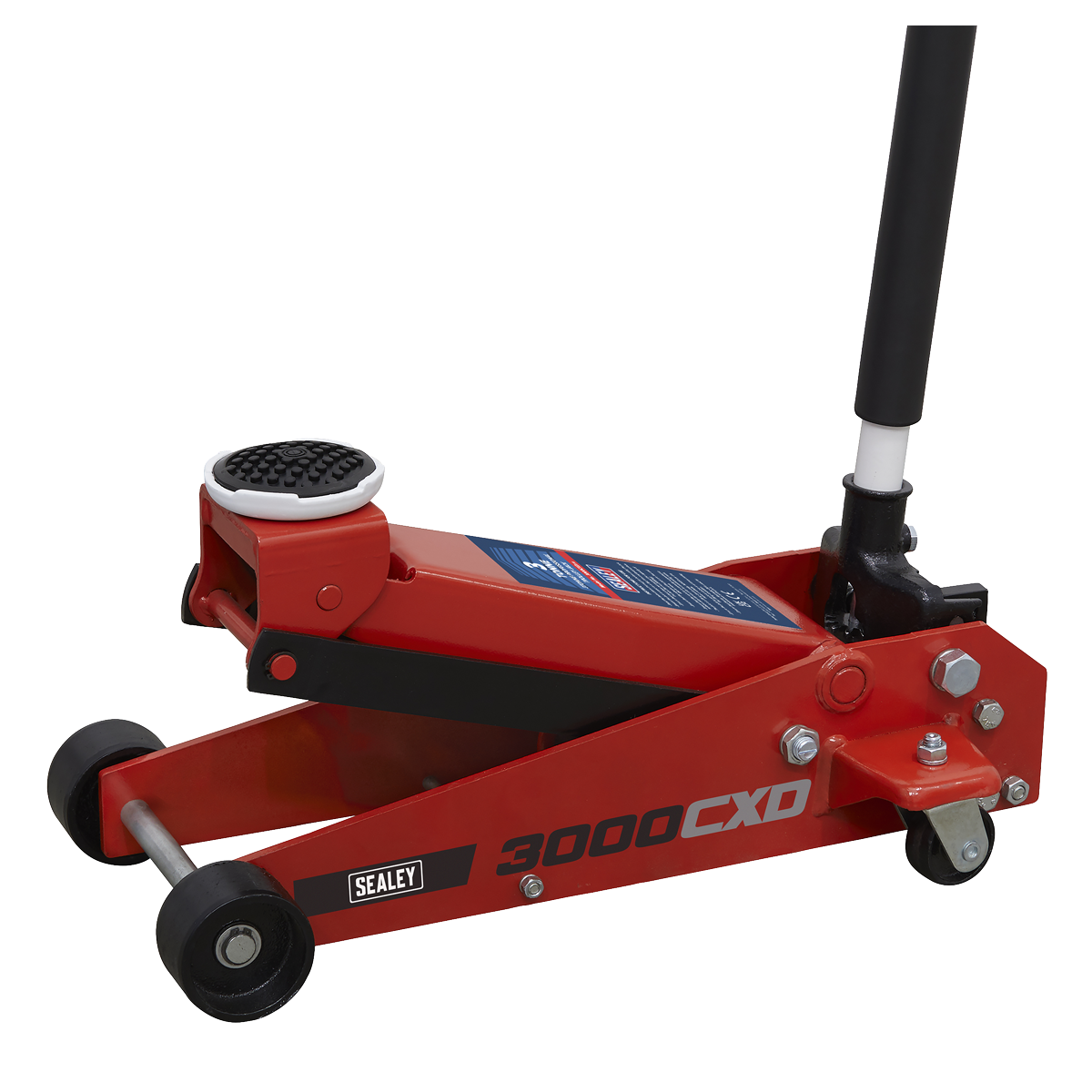 Sealey 3000CXDCOMBO1 Trolley Jack 3t & Axle Stands (Pair) 3t per Stand Combo