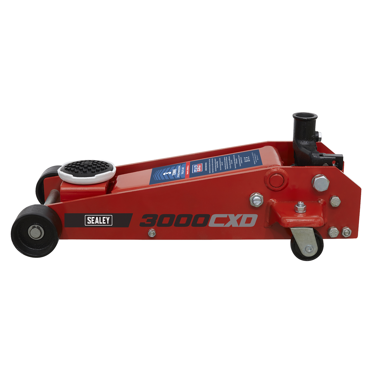 Sealey 3000CXDCOMBO1 Trolley Jack 3t & Axle Stands (Pair) 3t per Stand Combo