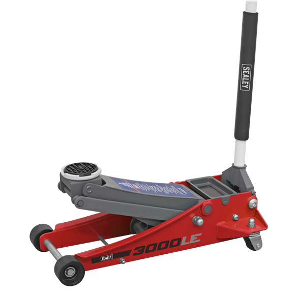 Sealey 3000LE Low Profile Trolley Jack with Rocket Lift 3 Tonne - Red