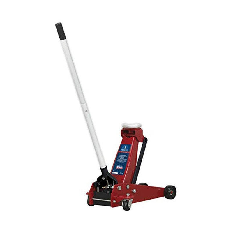 Sealey 3010CX Standard Chassis Trolley Jack 3 Tonne with Axle Stands (Pair) 3 Tonne Capacity per Stand
