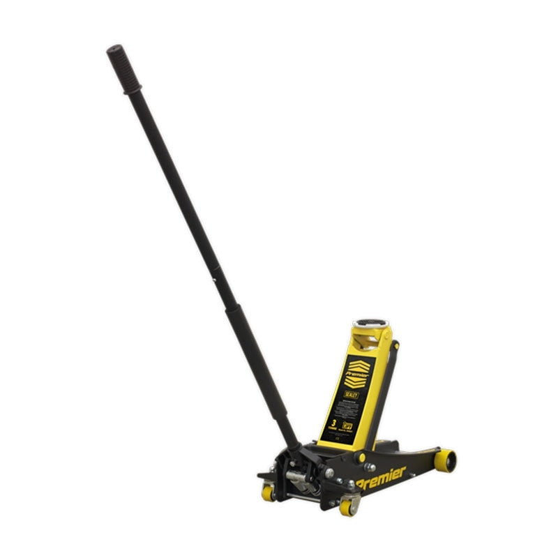 Sealey 3040AY Premier Low Profile Trolley Jack with Rocket Lift 3 Tonne - Yellow