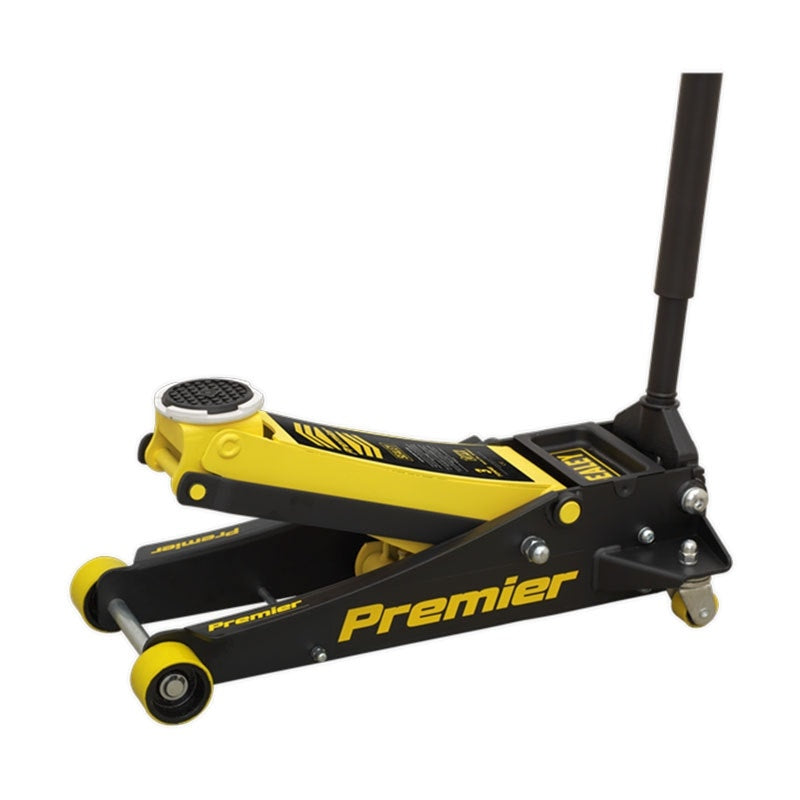 Sealey 3040AY Premier Low Profile Trolley Jack with Rocket Lift 3 Tonne - Yellow