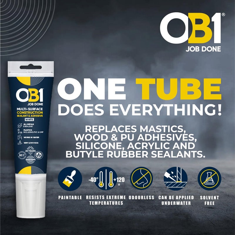OB1 Multi-Surface Sealant & Adhesive Tub 80ml