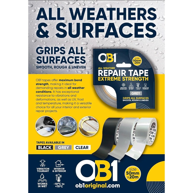 OB1 Repair Tape Grey 50mm x 20m