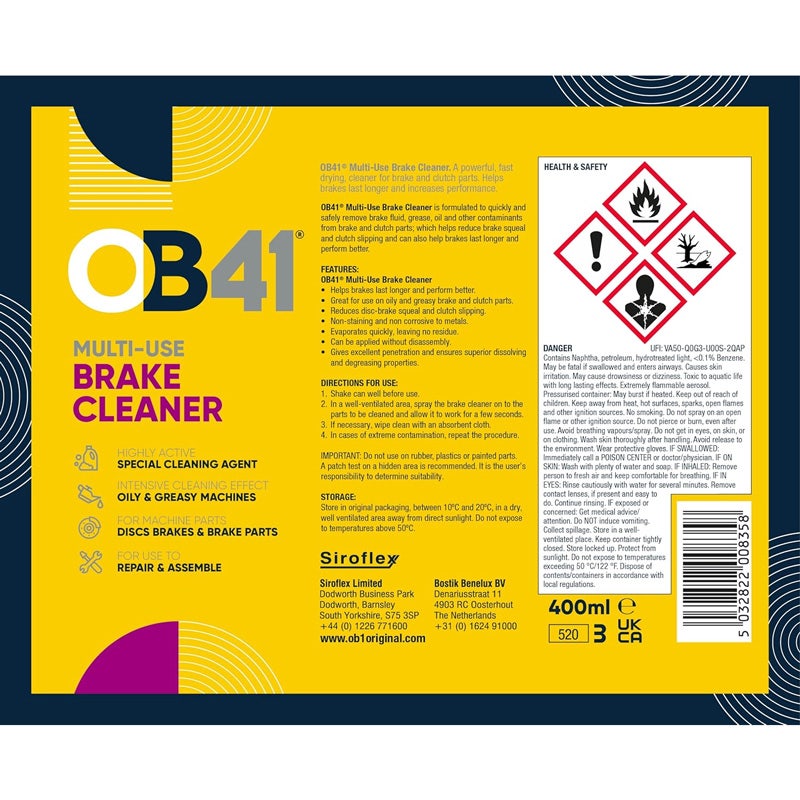OB41 Multi-Use Brake Cleaner 400ml