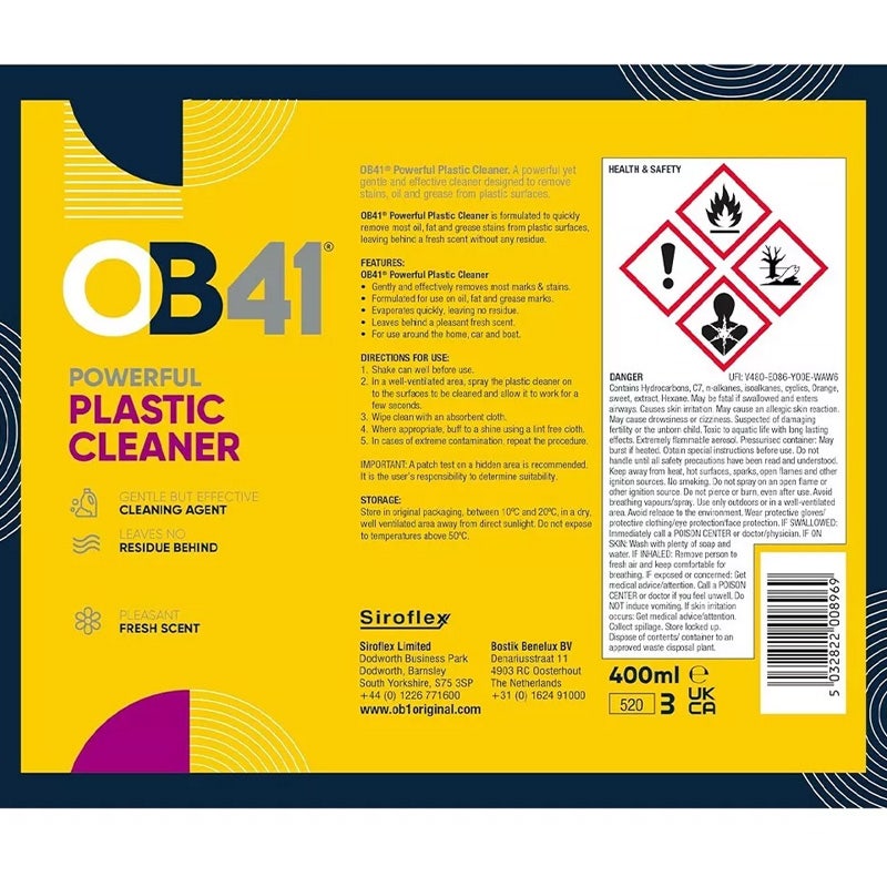 OB41 Plastic Cleaner Spray 400ml