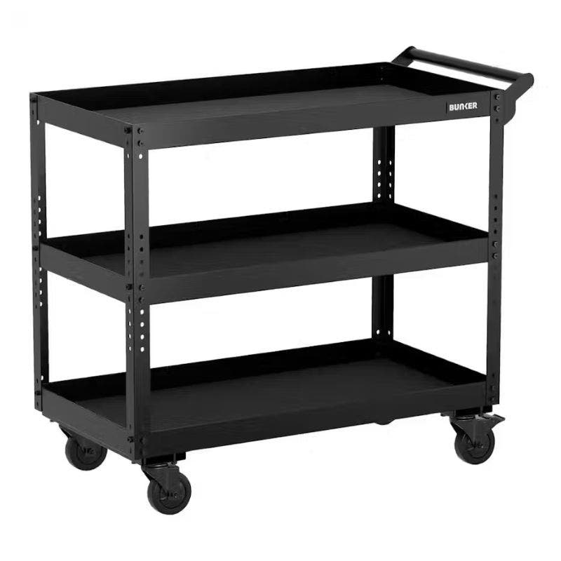 BUNKER 31709 3-Tier Utility Service Cart, 854mm