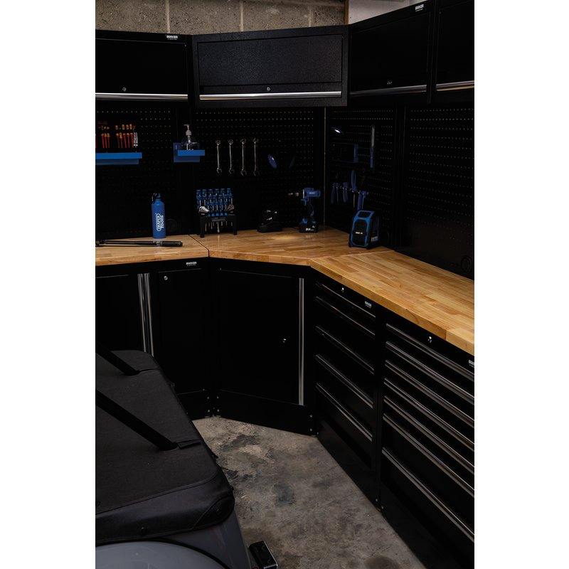 BUNKER 33210 Modular Hardwood Worktop for Corner Cabinet, 865mm
