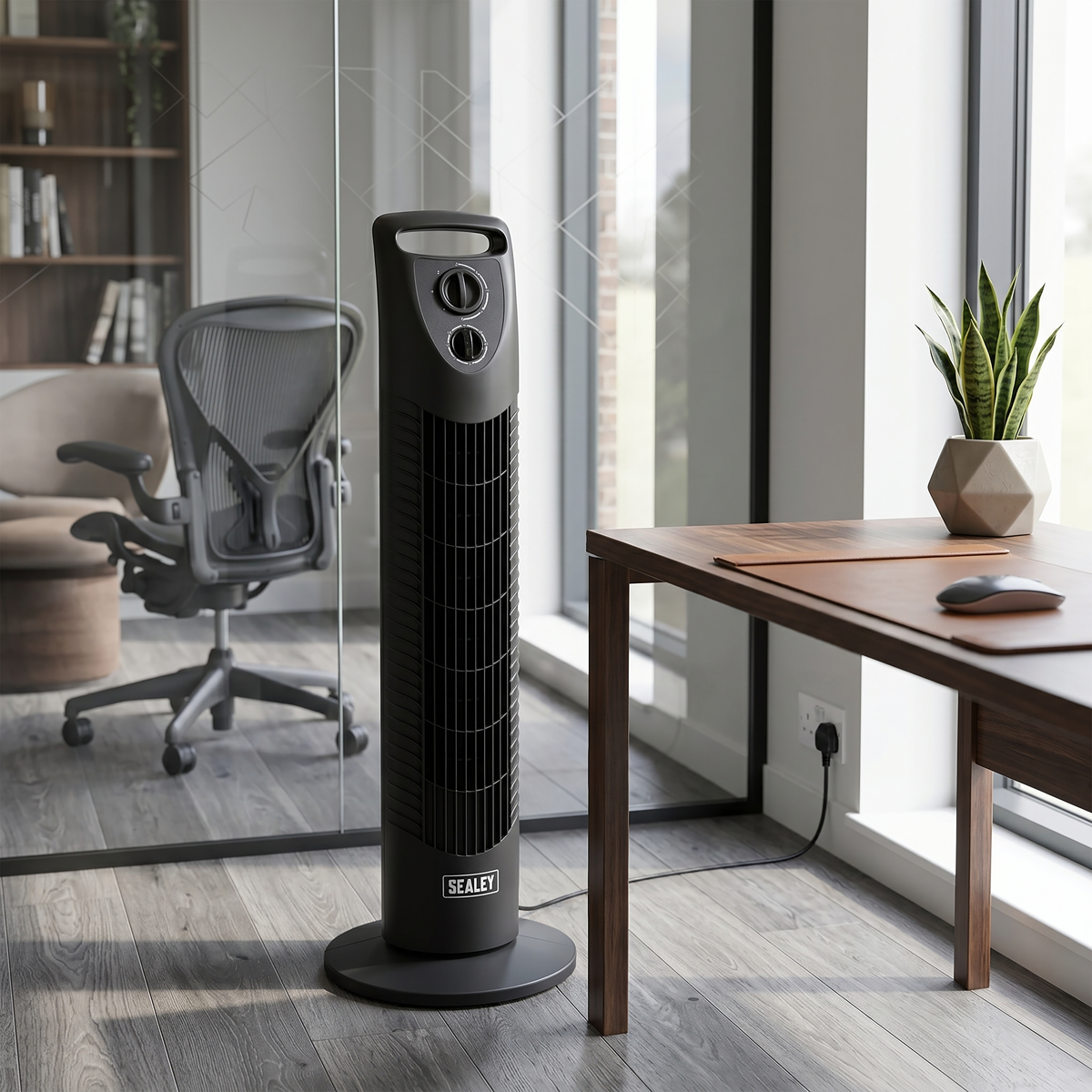 Sealey STF30 Oscillating Tower Fan 3-Speed 30" 230V