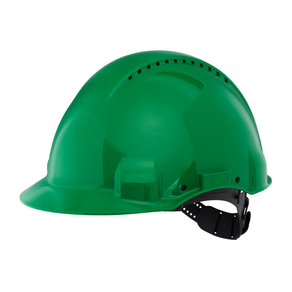 3M G3000 Safety Helmet, Uvicator, Pinlock, Ventilated, Green, G3000CUV-GP