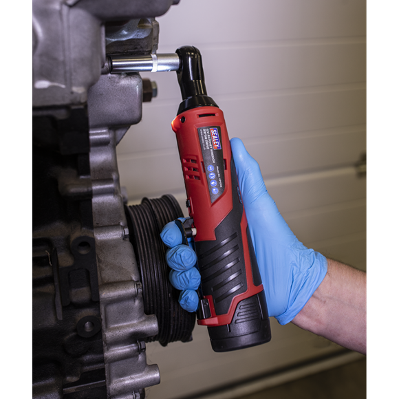 Sealey CP1202 Cordless Ratchet Wrench 3/8"Sq Drive 12V Lithium-ion - Body Only