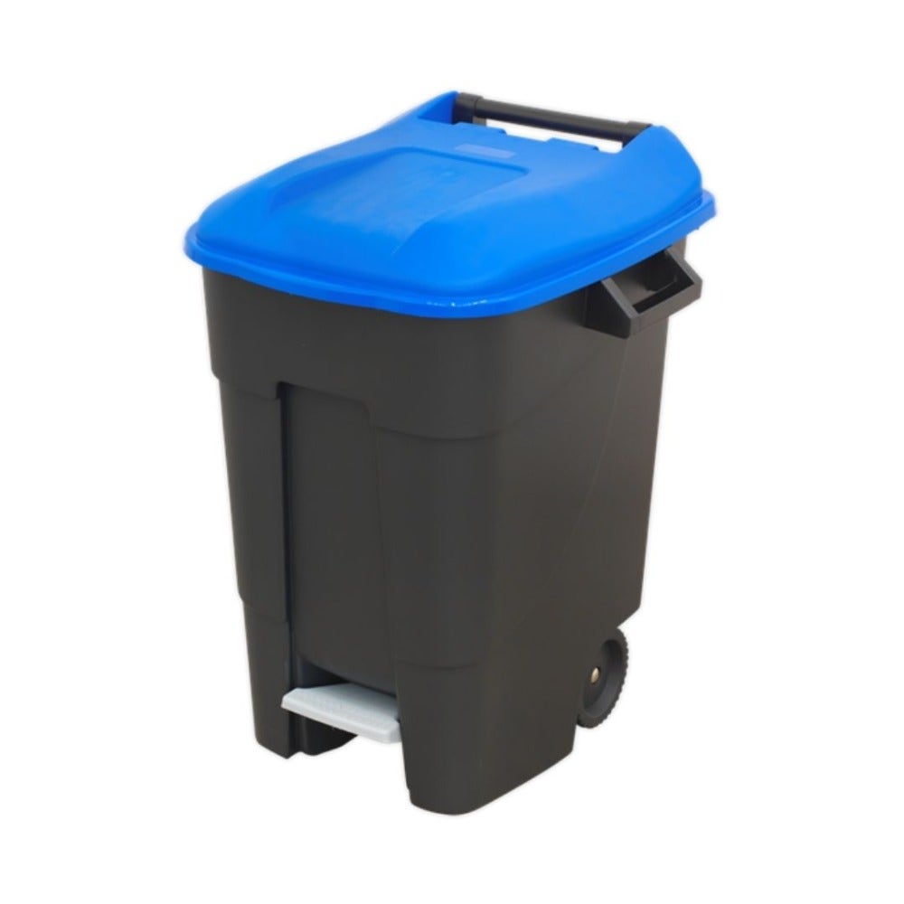 Sealey BM100PB Refuse/Wheelie Bin with Foot Pedal 100L - Blue
