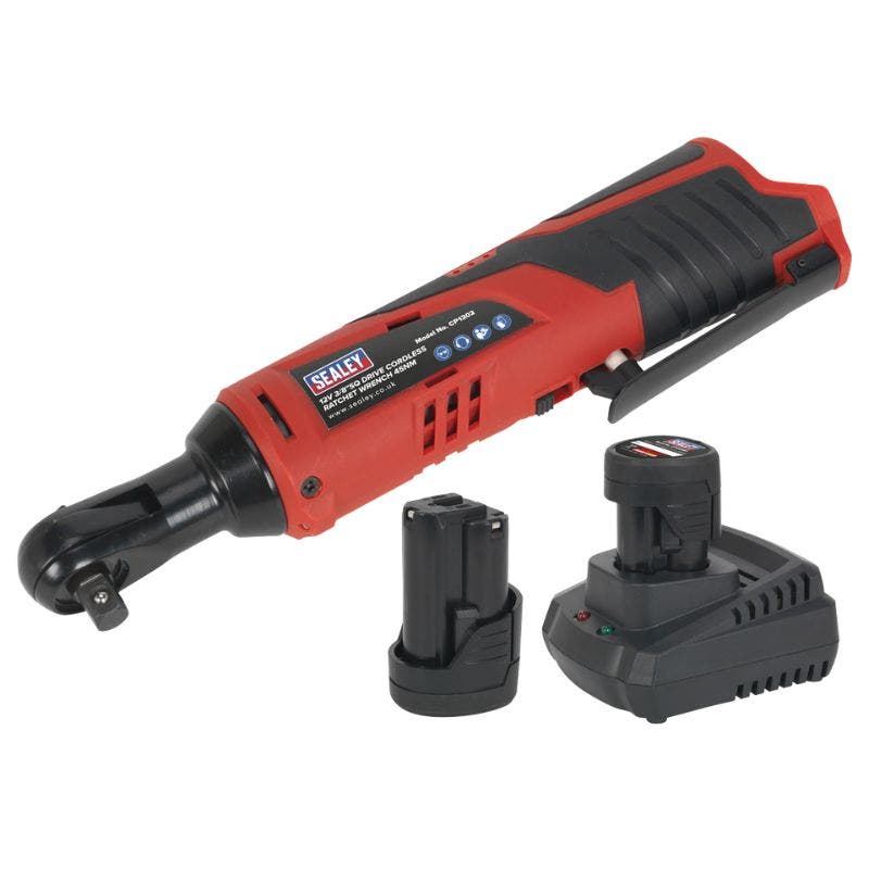 Sealey CP1202KIT Ratchet Wrench Kit 3/8"Sq Drive 12V Lithium-ion - 2 Batteries