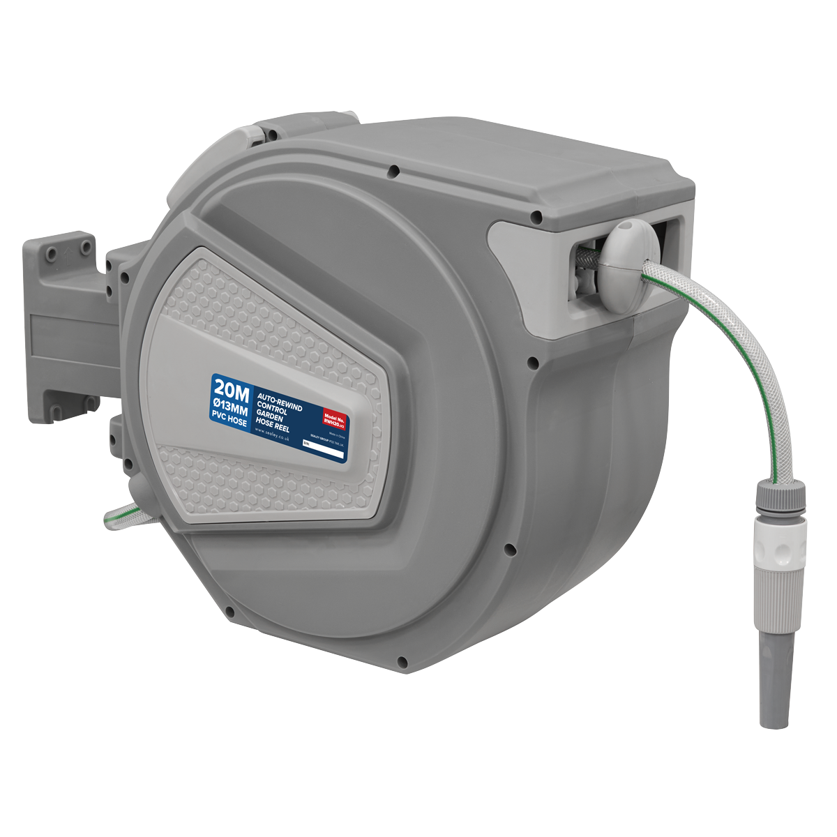 Sealey RWH20 Auto-Rewind Control Garden Hose Reel 20m