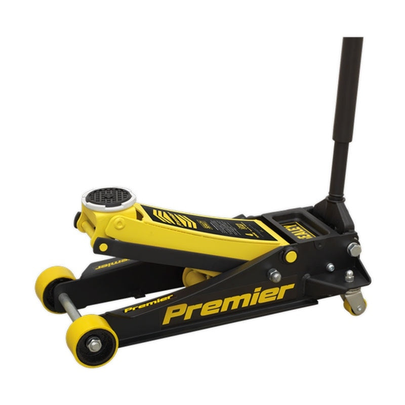 Sealey 4040AY Premier Low Profile Trolley Jack with Rocket Lift 4 Tonne - Yellow