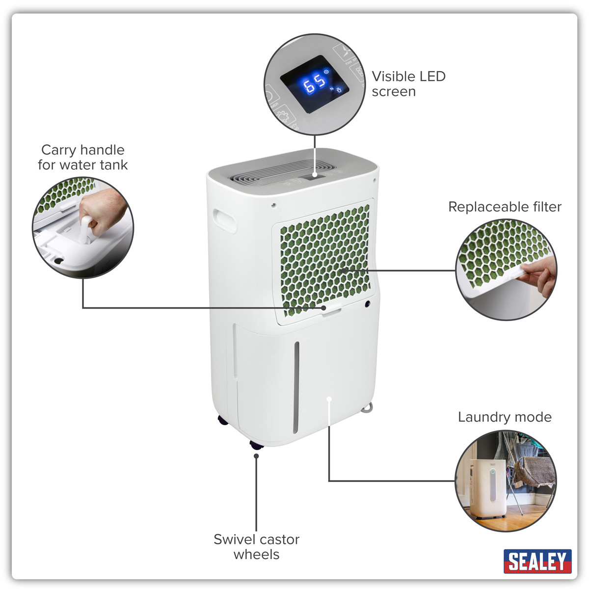 Sealey SDH20 Dehumidifier 20L
