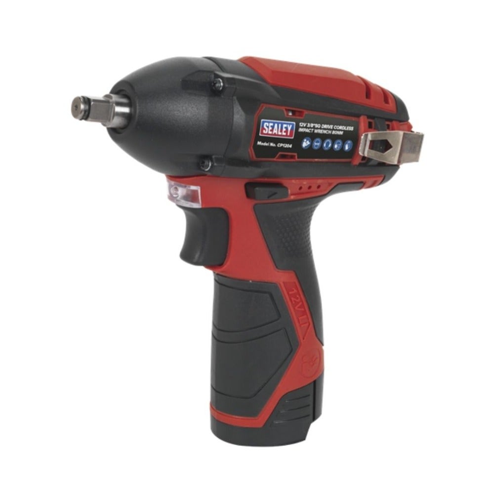 Sealey CP1204KIT SV12 Series 3/8"Sq Drive Cordless Impact Wrench Kit 12V 2Ah - 2 Batteries