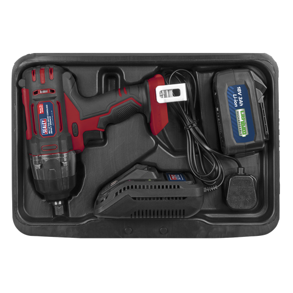 Sealey CP400LI Cordless Impact Wrench 18V 3Ah Lithium-ion 1/2"Sq Drive