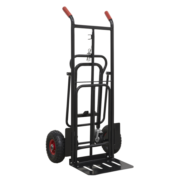 Sealey CST989HD Heavy-Duty 3-in-1 Sack Truck with PU Tyres 300kg Capacity