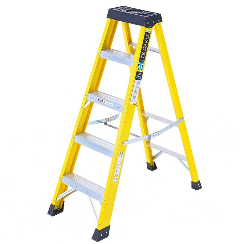 TB Davies 1235-005 5 Tread Heavy-Duty Fibreglass Swingback Step Ladder