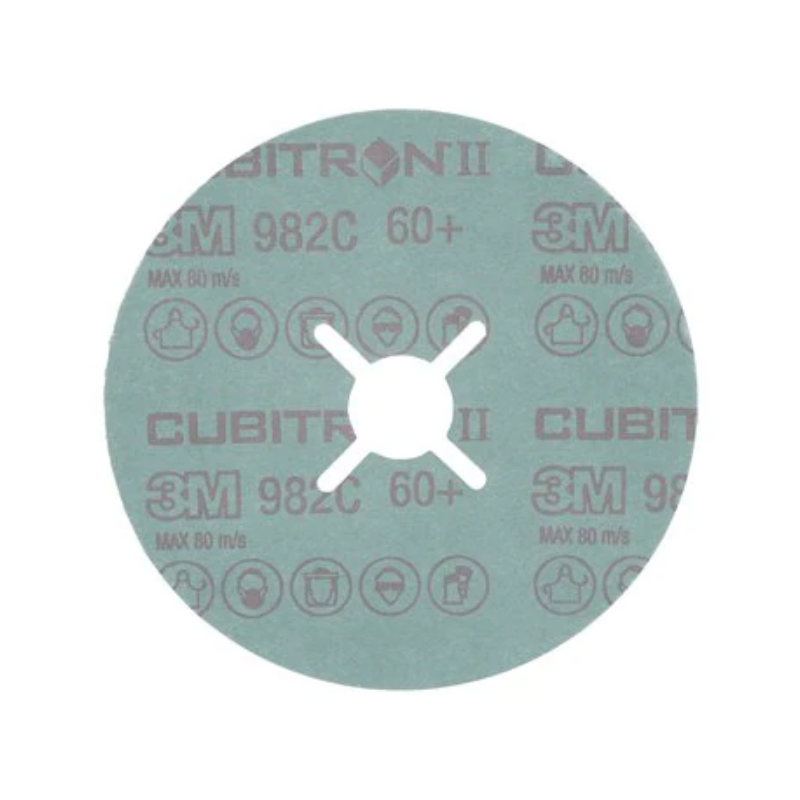 3M Cubitron II Fibre Disc 982C, 125 mm x 22 mm, 60+, Slotted (Pack of 25)
