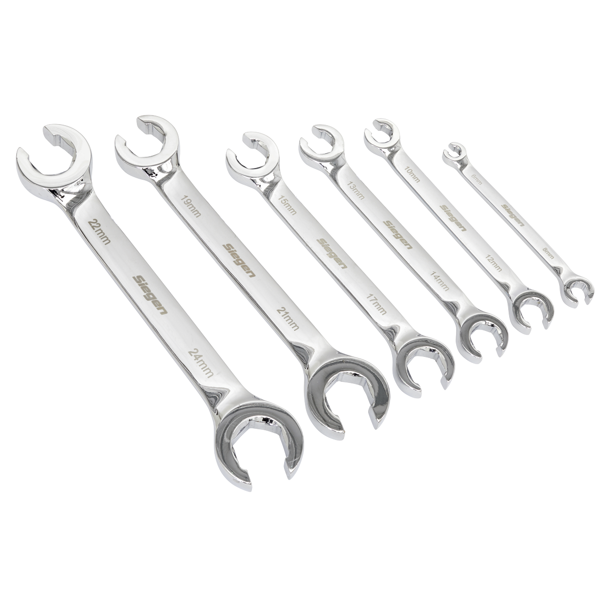 Sealey S0767 Flare Nut Spanner Set 6pc Metric