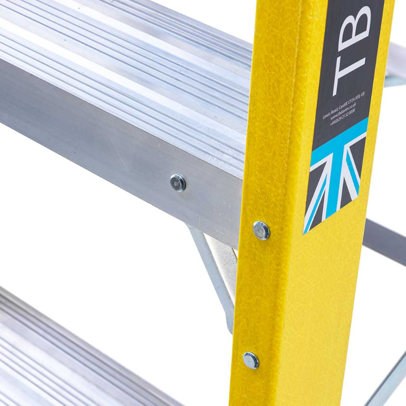 TB Davies 1235-008 8 Tread Heavy-Duty Fibreglass Swingback Step Ladder