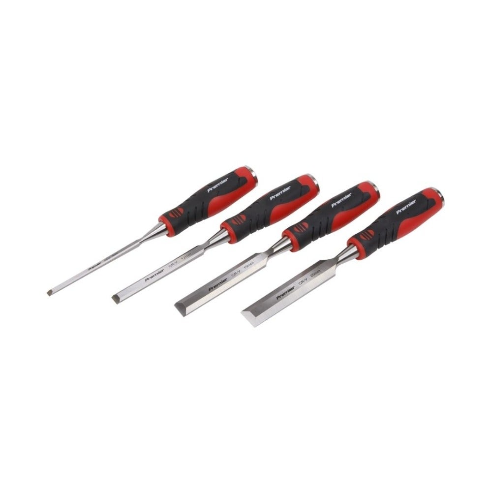 Sealey AK9239 Hammer-Thru Wood Chisel 4pc Set