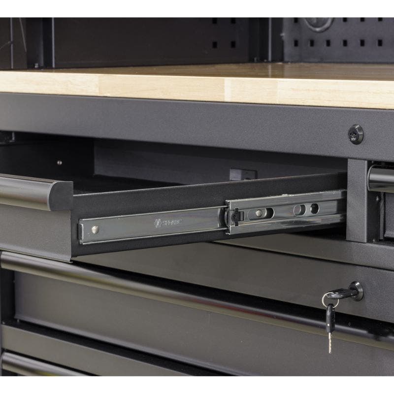 Sealey AP6203BE Superline PRO® Black Edition Top Hutch & 2 Drawer Riser 1549mm