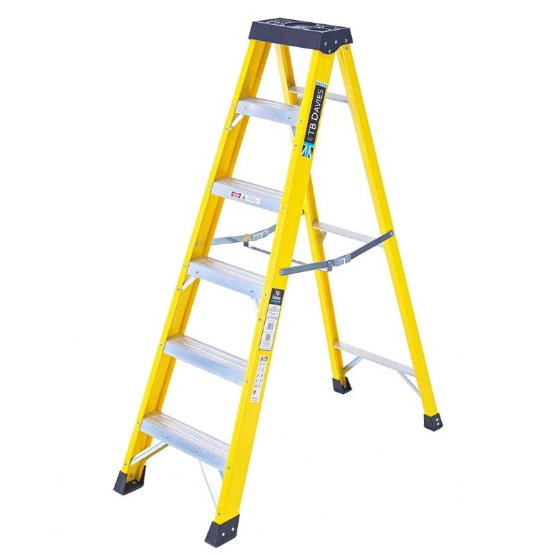 TB Davies 1235-006 6 Tread Heavy-Duty Fibreglass Swingback Step Ladder