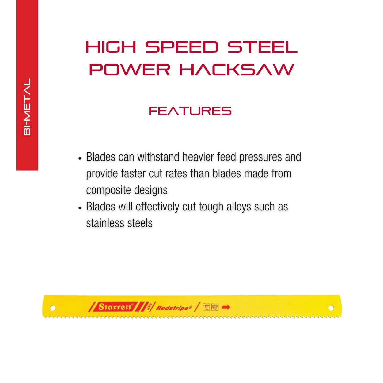 Starrett RS1410-5 14" 10TPI Hacksaw Blade (1 PCS)