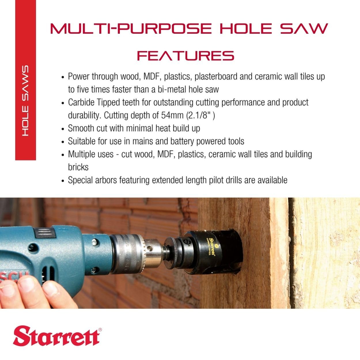 Starrett 25mm Multi-Purpose Hole Saw MPH0100