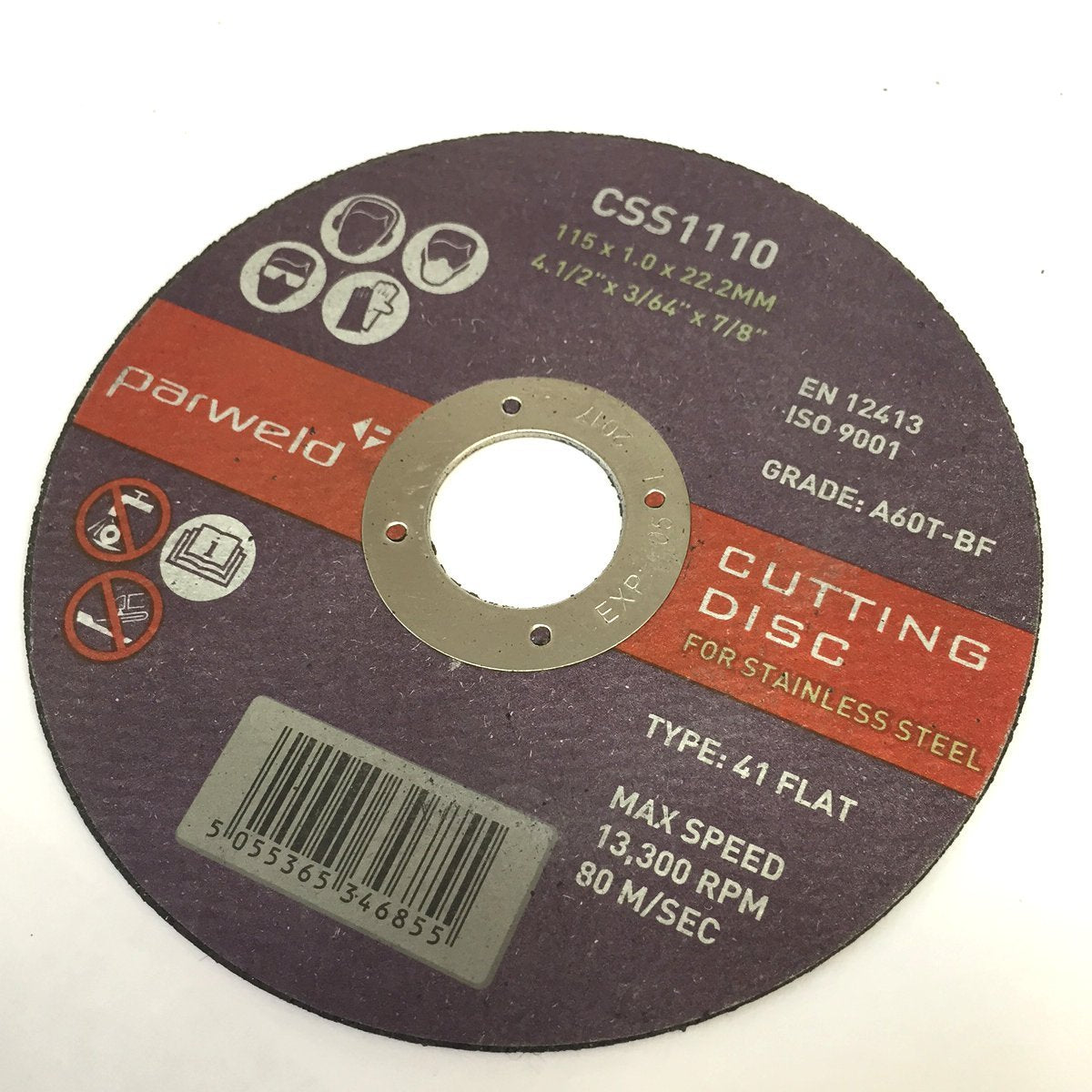 Parweld CSS1110 Super Thin Cutting Disc 115mm 4 1/2" (25 Pcs)